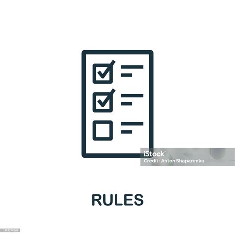 ikon aturan elemen sederhana  pengumpulan regulasi ikon aturan