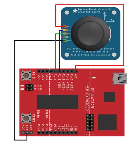 Makerobot Education Analog Joystick Interfacing With Msp Exp G Ti