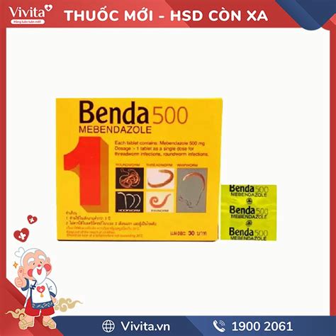 Thuốc trị giun sán Benda 500 Hộp 1 viên - Nhà Thuốc VIVITA