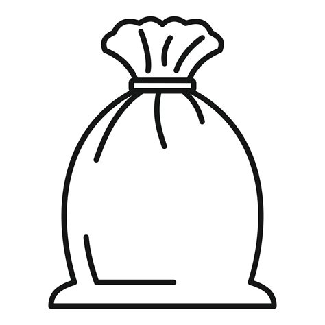 Rice sack icon, outline style 14549685 Vector Art at Vecteezy