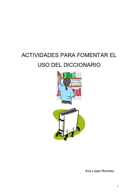 Pdf Actividades Para Fomentar El Uso Del Diccionario