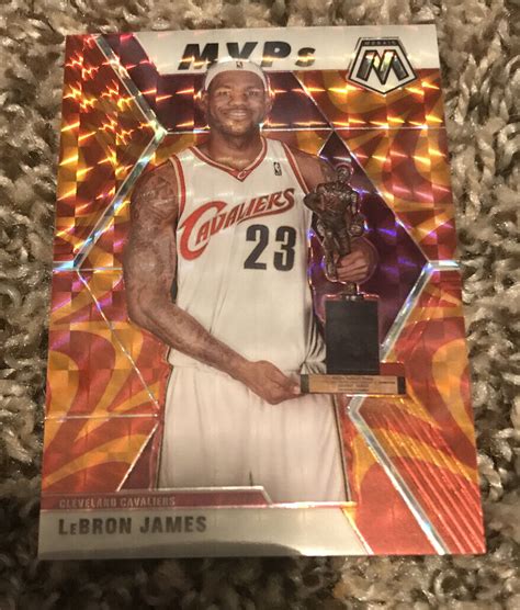 Lebron James Mosaic Mvps Sp Reactive Orange Prizm Cavs Card