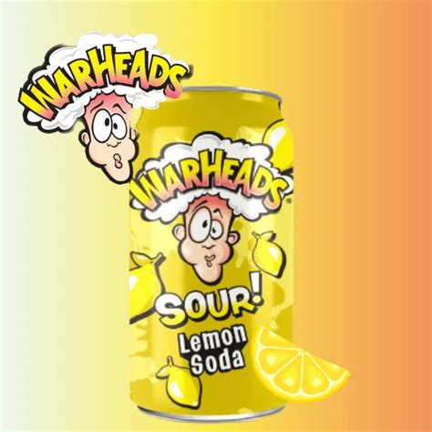 Warheads Sour Lemon Soda 355ml Lolly Haven