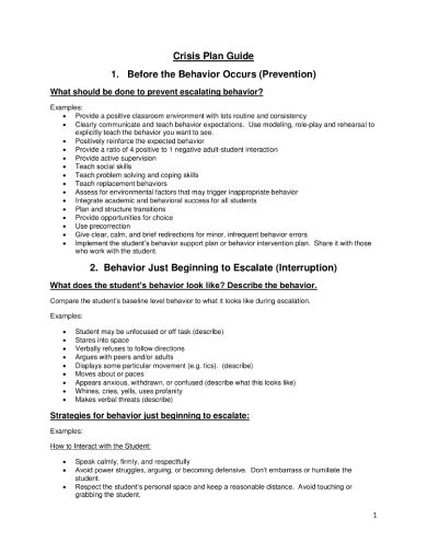 Crisis Plan 10 Templates Examples Docs Word Pages Pdf