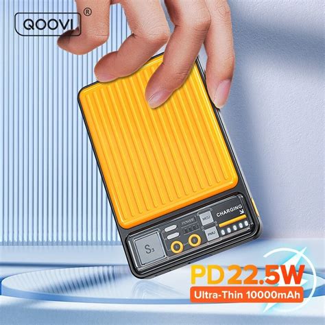 Qoovi Power Bank W Pd Qc Charger Ultra Thin Portable Powerbank