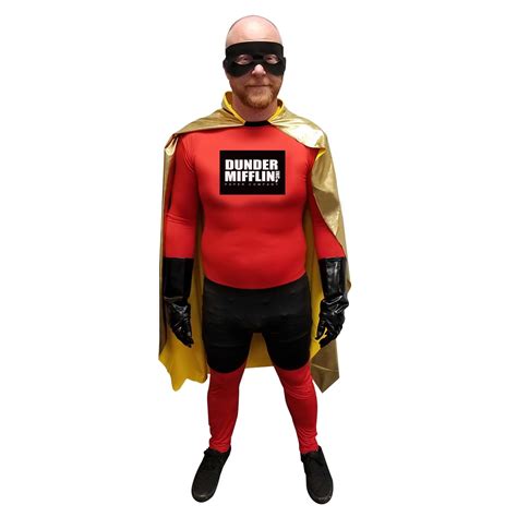 Kevin Malone Dunder Mifflin Superhero Adult Costume The Office TV Show Hero Man - Walmart.com