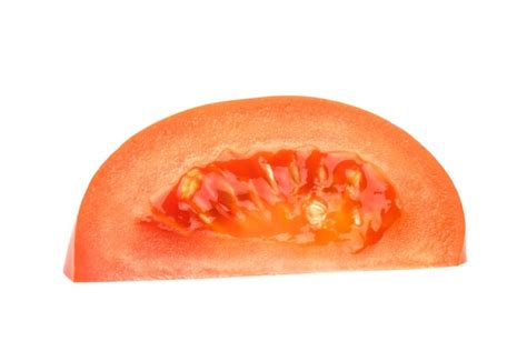 Premium Photo Slice Of Fresh Tomato Isolated On White Background