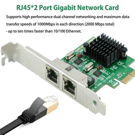 Ziyituod Gigabit Rj Dual Port Network Ethernet Card Mbps