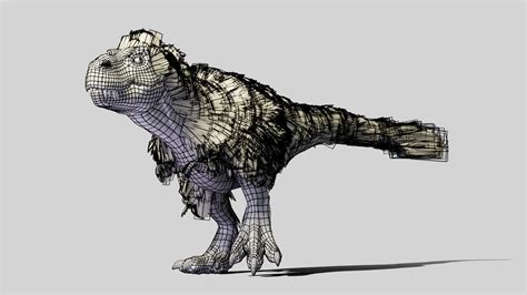 3d Model Tyrannosaurus Rex Vr Ar Low Poly Cgtrader