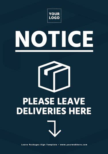 Leave Packages Here Sign Templates