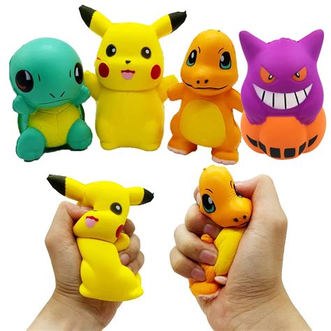 Tanio Pokemon Pikachu Squishy Zabawka Antystresowa Kawaii Turtle Gengar