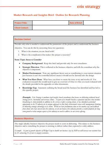 Marketing Strategy Brief Template Prntbl Concejomunicipaldechinu Gov Co