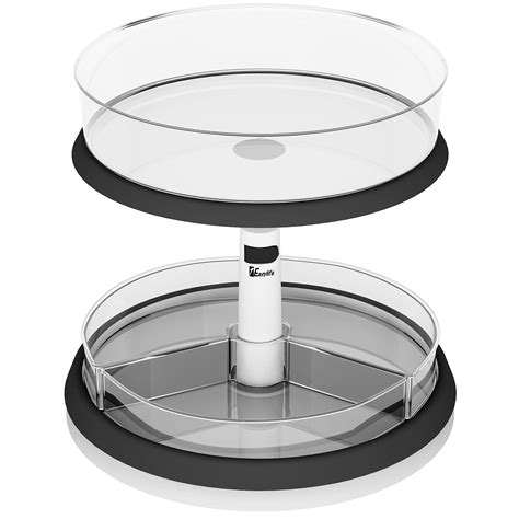 Buy 2 Tier Lazy Susan Turntable And Height Adjustable Cabinet Organizer