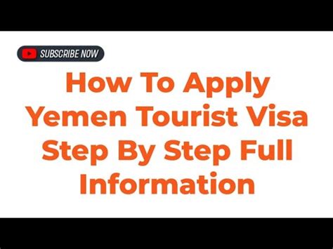 How To Apply Yemen Tourist Visa Step By Step Full Information - YouTube