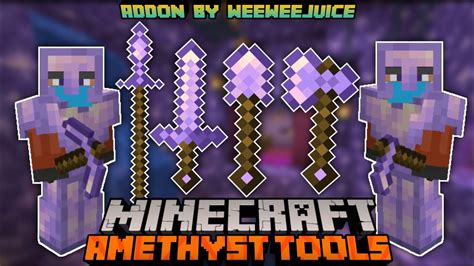 Minecraft Pe Mod Amethyst Armor Tools And Spear Addon [1 19 Support] Craftable Tools And