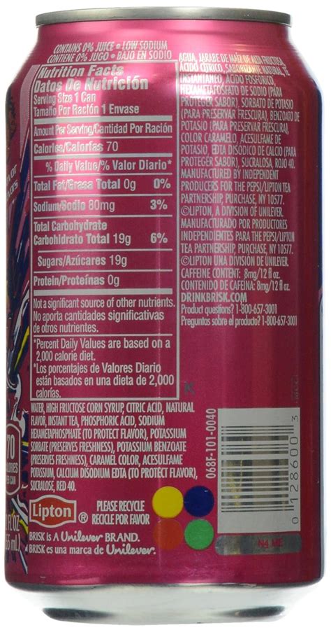 Buy Brisk Raspberry Iced Tea Cans Count Fl Oz Each Online At