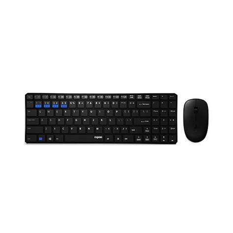 Rapoo 9300M Multi Mode Wireless Keyboard Mouse Black Leon