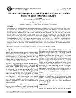 Fillable Online Land Use And Land Cover In Tropical Forest Global