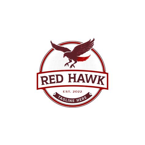 Premium Vector | Flying red eagle logo design template