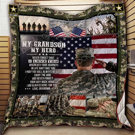 My Grandson My Hero Us Army 3d Customized Quilt Design Trend