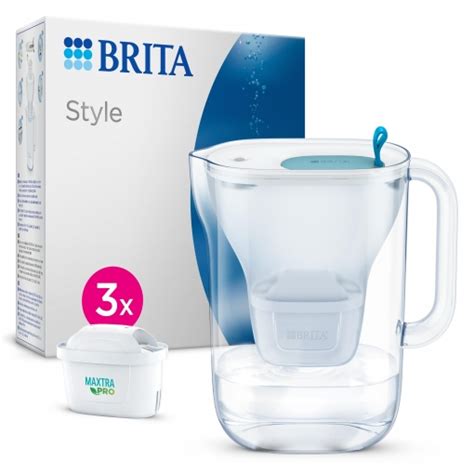 Pack Jarra De Agua Con Filtro Brita Style L Con Filtros Azul