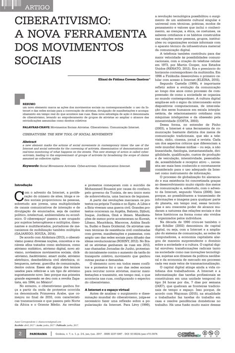 O Papel Do Ciberativismo Como Ferramenta De Transformação Social - (PDF) Ciberativismo: a nova ferramenta dos movimentos sociais