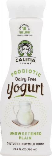 Califia Farms Unsweetened Plain Probiotic Dairy Free Yogurt Drink 25 4 Fl Oz Kroger