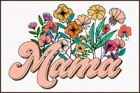 Mom Retro Flower Png Sublimation Graphic By Sublimation Studio