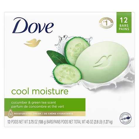 Dove Cool Moisture Cucumber And Green Tea Beauty Bars Shop Bath And Skin