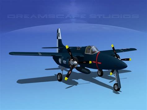 Grumman F7F Tigercat V03 3D model rigged | CGTrader