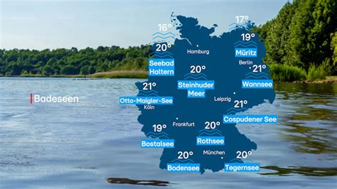 Aktuelle Wassertemperaturen Deutschland Badeseen und Küste Wo kann