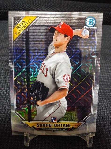 【目立った傷や汚れなし】【bowman Chrome】2018大谷翔平toppsroy Favoritesrefractorrc