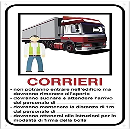 Cartelli Segnalatori Cartello Alluminio Per Corrieri Personalizzabile