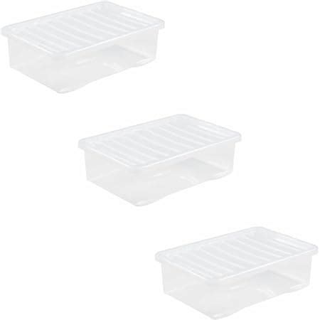 JMS we create smile 𝐒𝐞𝐭 𝐨𝐟 𝟑 Clear Plastic Transparent Storage Box