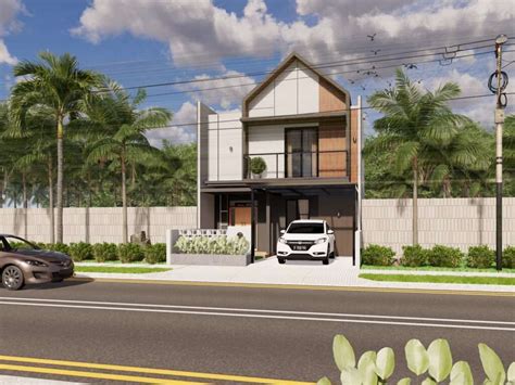 Fasad Rumah Scandinavian Lantai Arsisten