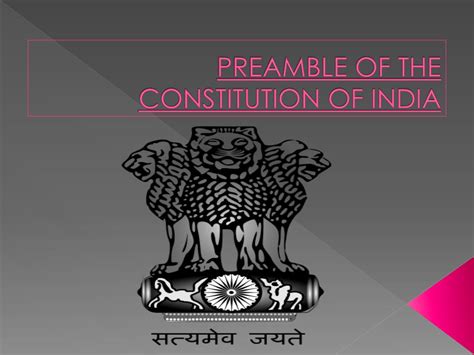 Ppt Preamble Of The Constitution Of India Powerpoint Presentation Free Download Id 6445083