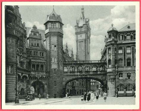 FRANKFURT 1925 PAULSPLATZ RATHAUS LANGER FRANZ SEUFZERBRUECKE