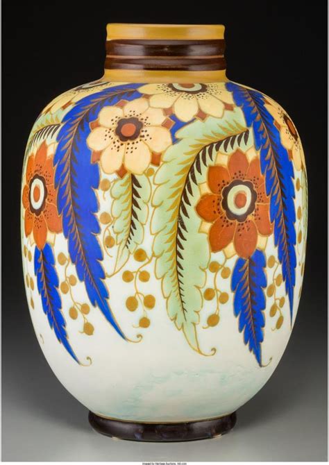 Sold At Auction CHARLES CATTEAU FOR BOCH FRERES ENAMELED EARTHENWARE