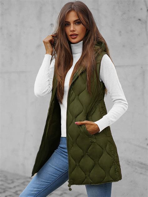 Gilet Femme Kaki OZONEE O H928 13Z OZONEE