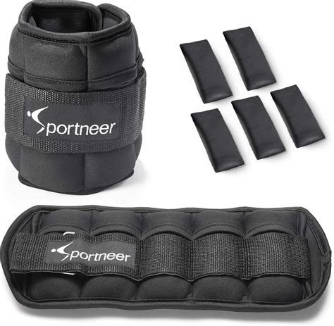 Sportneer Ankle Weights Adjustable 1 7 Lbs Wrist Weight Straps For