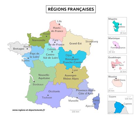 Régions Françaises Liste Officielle 2025 et Carte