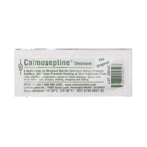 Calmoseptine Calmoseptine Skin Protectant 0125 Oz Individual Packet