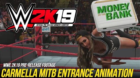 Wwe 2k19 Carmella Official Mitb Briefcase Entrance Wwe2k19 Youtube