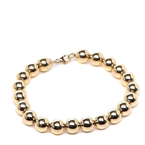 Tiffany 18k Yellow Gold 8mm Hardwear Ball Bracelet 438319