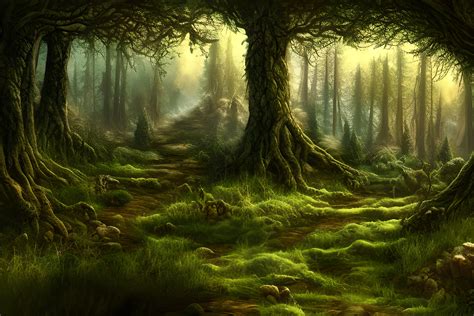 Forest Background, Forest Landscape Graphic by Craftable · Creative Fabrica