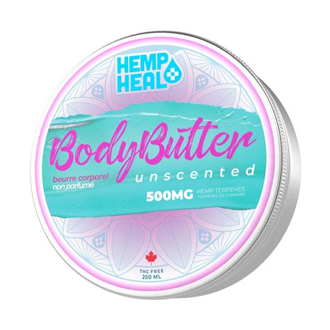 Hemp Heal 500mg Body Butter Unscented Character Co Ltd