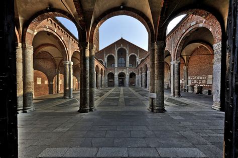 Interior Basilica Di Sant Ambrogio Church Milano Italy Poster