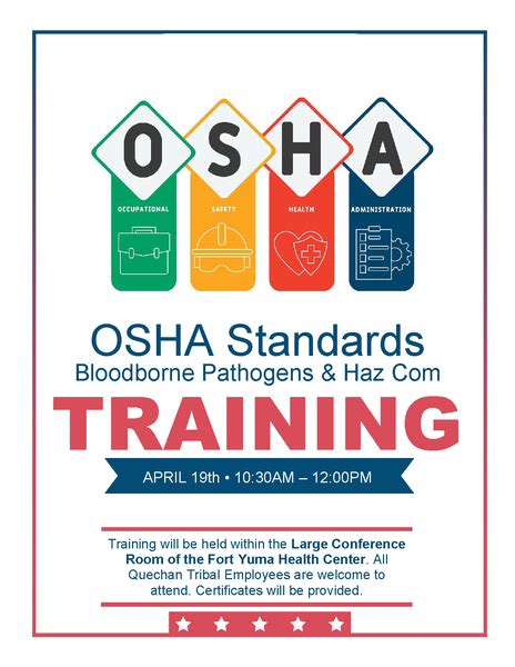 OSHA Standards Bloodborne Pathogens And Haz Training Fort Yuma