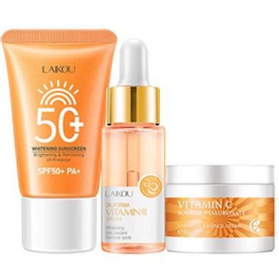 Laikou Vitamin C Serum Ml Cream Gm And Sunscreen Gm Pcs Set