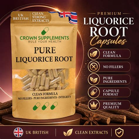 pure liquorice root capsules crown supplements uk